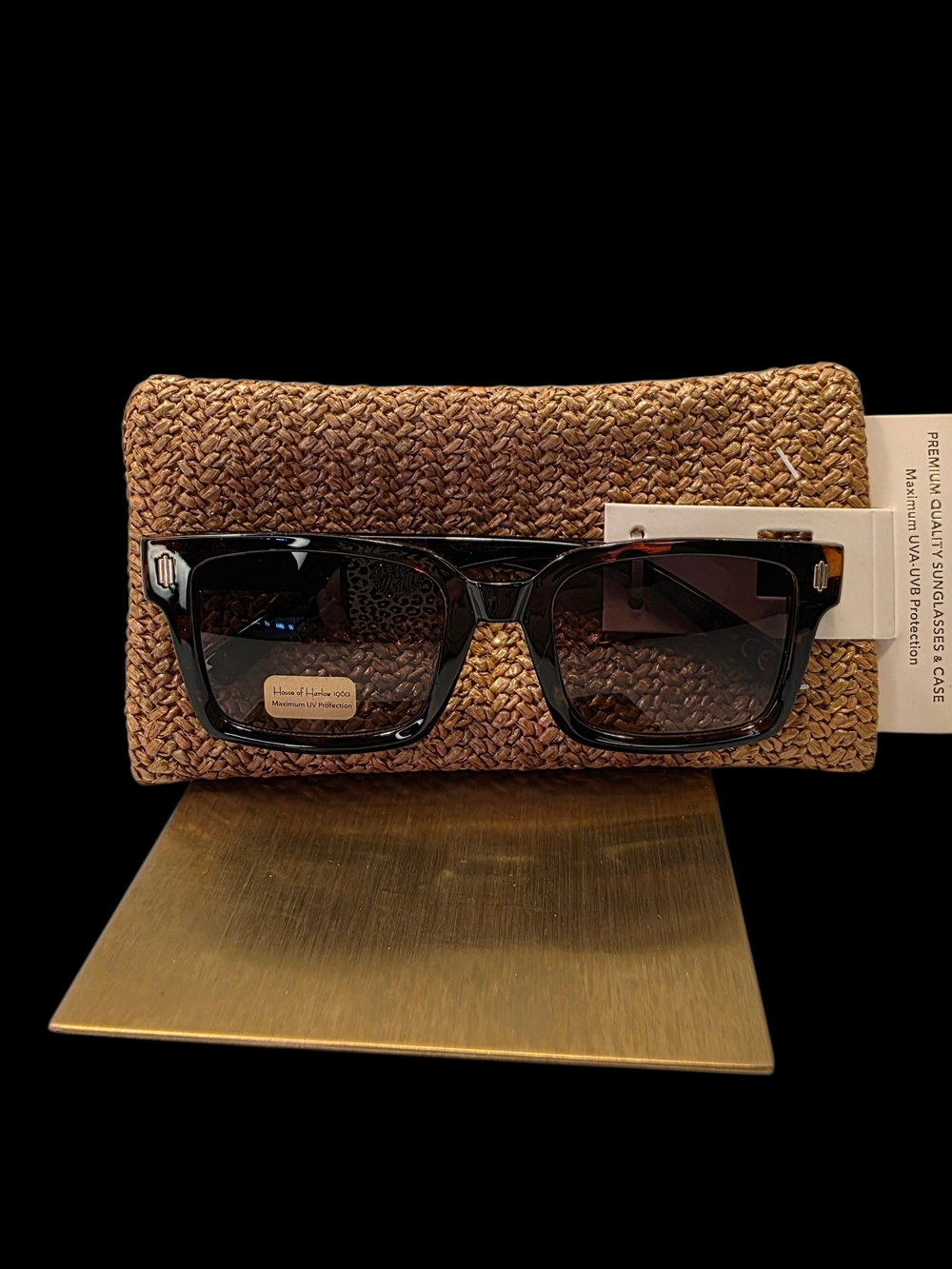 Tortoise Shell Sunglasses with Brown Lenses by House of Harlow 1960  NWT - Picture 2 of 5
